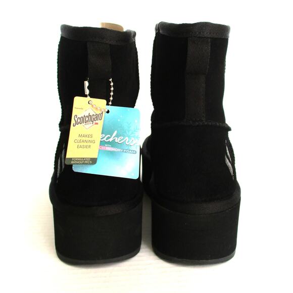 New SKECHERS Keepsakes Stacked Womens Platform Suede Pull On Boots Sz 8 - Picture 6 of 12